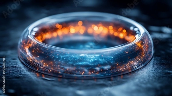 Fototapeta Transparent glowing ring abstract design