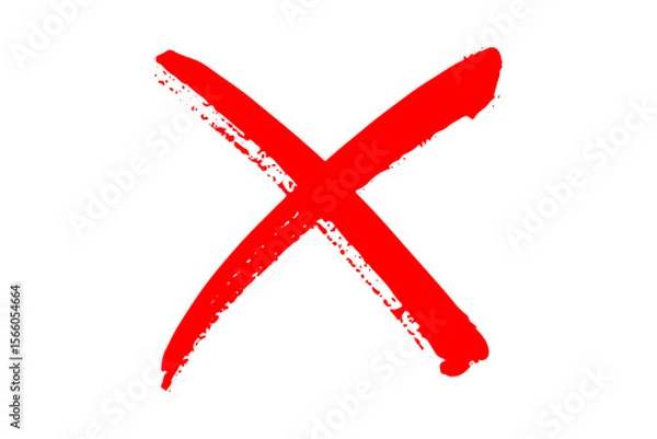 Obraz cross mark　brush stroke