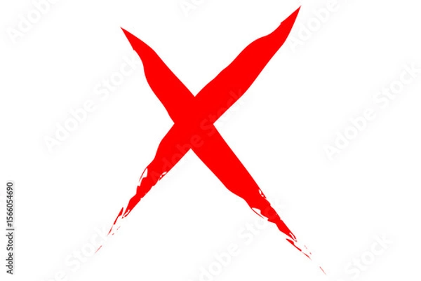 Obraz cross mark　brush stroke