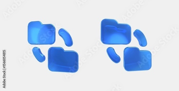 Fototapeta folder match 3D icon on isolate white background