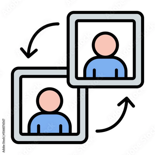 Obraz Referrals icon vector image. Can be used for Marketing Technology.