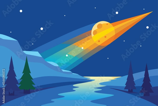 Obraz rocket in the night