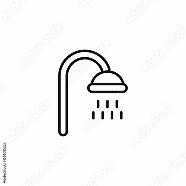 Fototapeta shower head icon sign vector