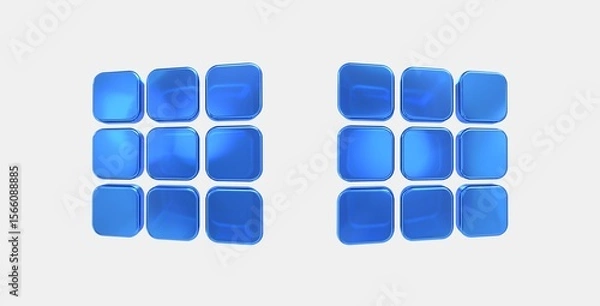 Fototapeta widget small 3D icon on isolate white background