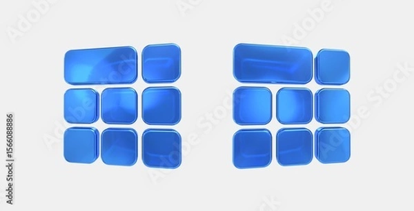 Fototapeta widget medium 3D icon on isolate white background