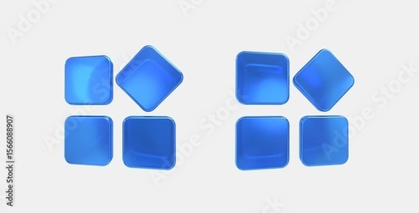 Fototapeta widgets 3D icon on isolate white background
