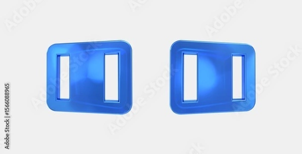 Fototapeta width normal 3D icon on isolate white background