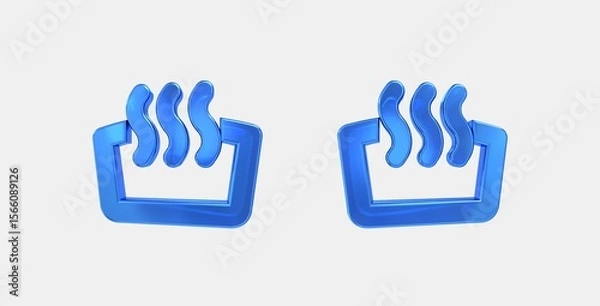Fototapeta windshield heat front 3D icon on isolate white background