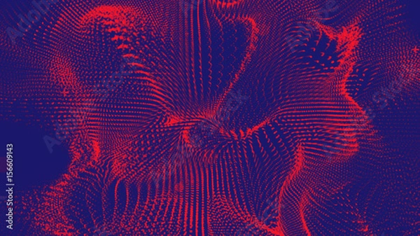 Fototapeta abstract illuminated duo tone plexus background