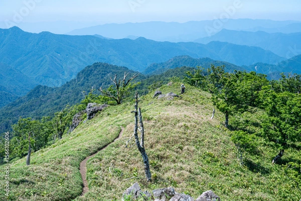 Obraz 夏の釈迦ヶ岳の登山道