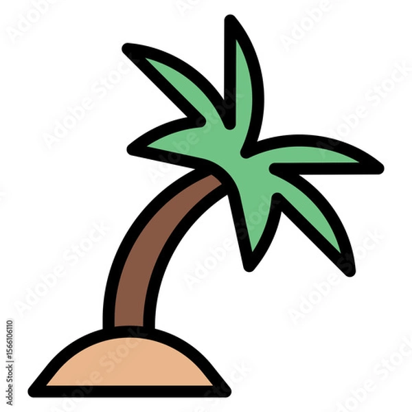 Fototapeta Palm Tree icon vector image. Can be used for Islamic New Year.