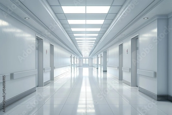 Fototapeta Flawless Visual of Empty Corridor of Building