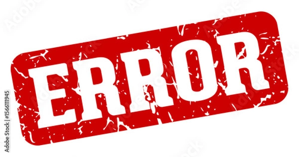 Obraz error rectangular sign. error stamp