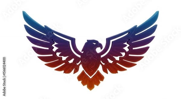 Fototapeta Color gradient eagle graphic design