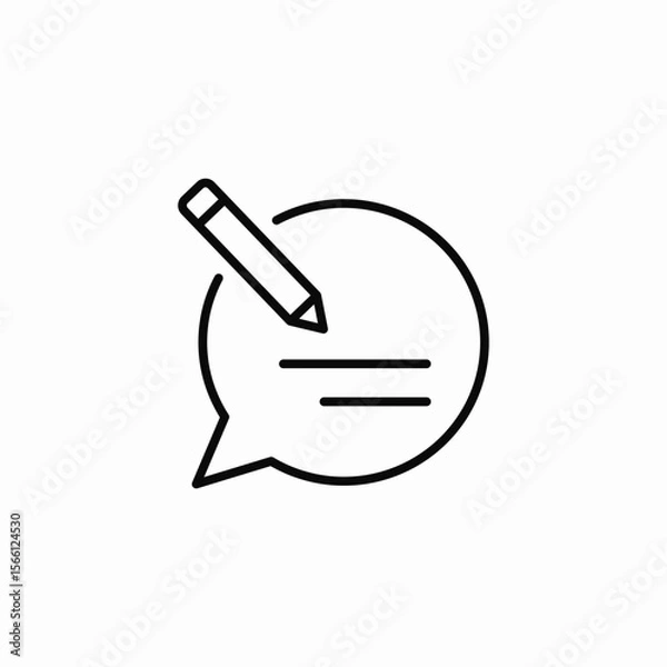 Fototapeta write feedback icon sign vector