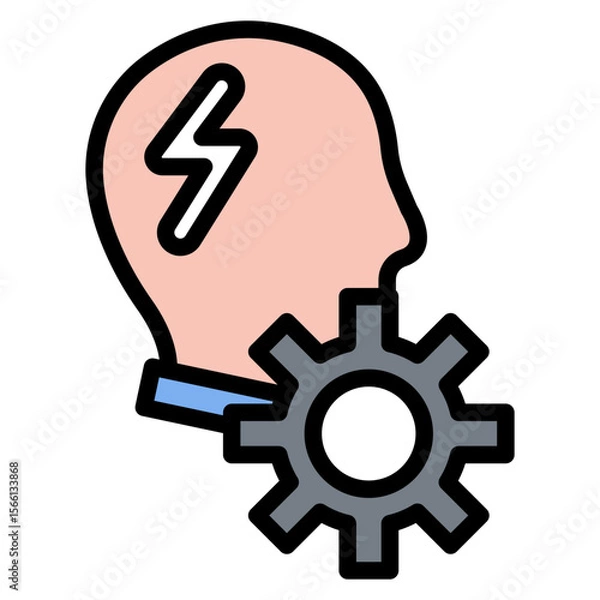 Fototapeta Pain Management icon vector image. Can be used for Psychiatric Hospitals.