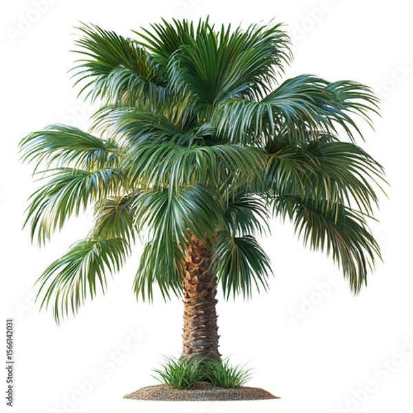 Fototapeta tropical palm tree isolated on transparent background