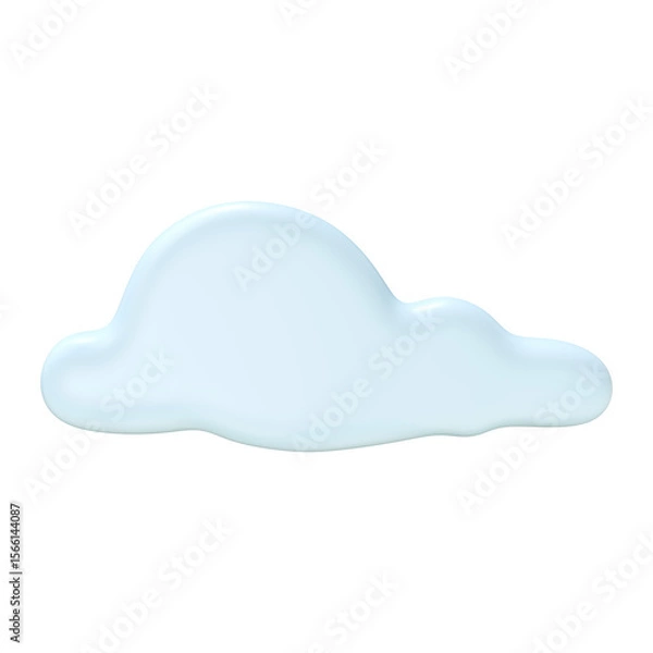 Obraz This softly rendered 3D cloud floats serenely, evoking a sense of calm and airiness.