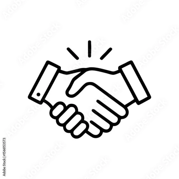 Obraz Partnership handshake illustrating agreement, cooperation, and successful collaboration between two parties in a business or professional setting, expressing unity