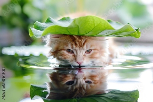 Obraz Purr-fect Adventures: A Cute Little Cat Yawning, Swimming, and Catching Fish – A Whimsical Tale of Feline Charm
Meet the most endearing little cat, captured in three delightful moments: mid-yawn with 