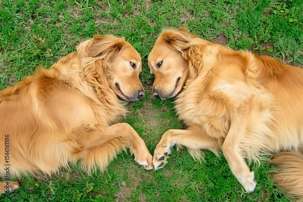 Obraz Golden Energy Unleashed: Golden Retrievers Diving, Playing Ball, Skateboarding, and Frolicking Together – A Joyful Showcase of Canine Vitality
Witness the boundless enthusiasm of Golden Retrievers in 
