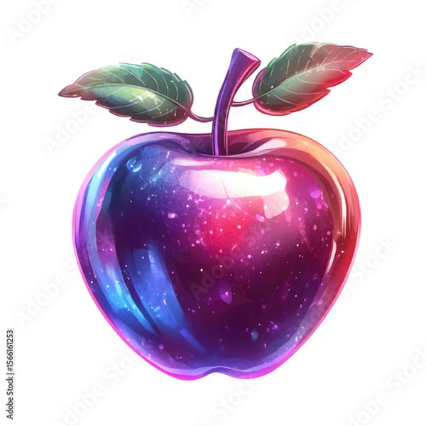 Obraz Galaxy apple cosmic fruit digital art fantasy apple illustration