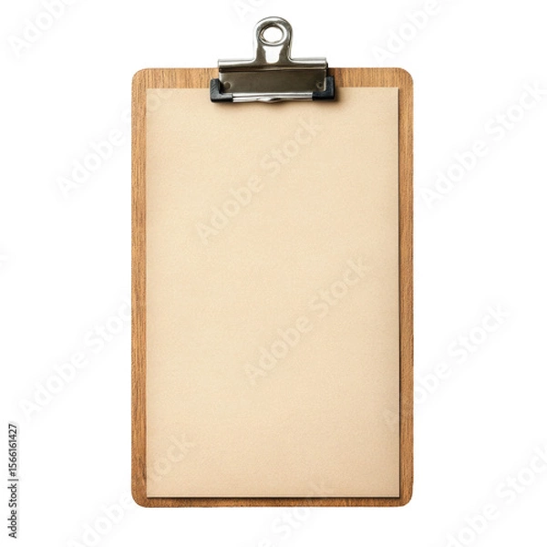 Obraz Blank clipboard with paper mockup template for design presentation and display use