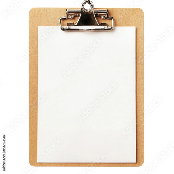 Obraz Clipboard with blank paper mockup template for design presentation and message board