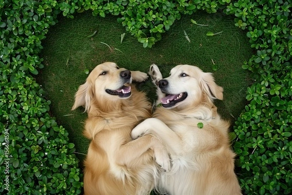 Obraz Golden Energy Unleashed: Golden Retrievers Diving, Playing Ball, Skateboarding, and Frolicking Together – A Joyful Showcase of Canine Vitality
Witness the boundless enthusiasm of Golden Retrievers in 