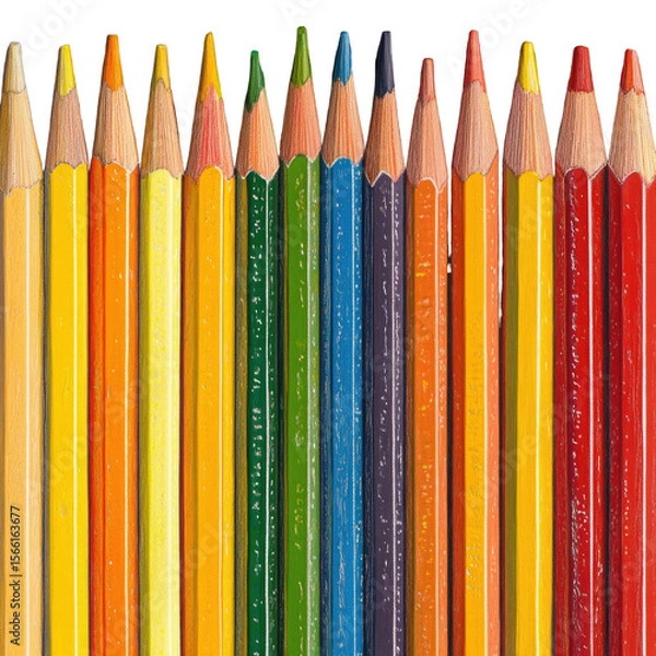 Obraz Colorful pencils art supplies drawing tools stationery for artists and students art