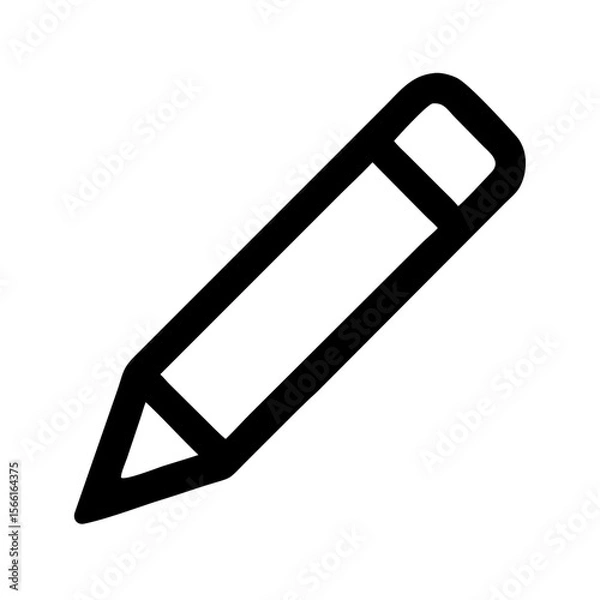 Fototapeta pencil vector icon isolated in white