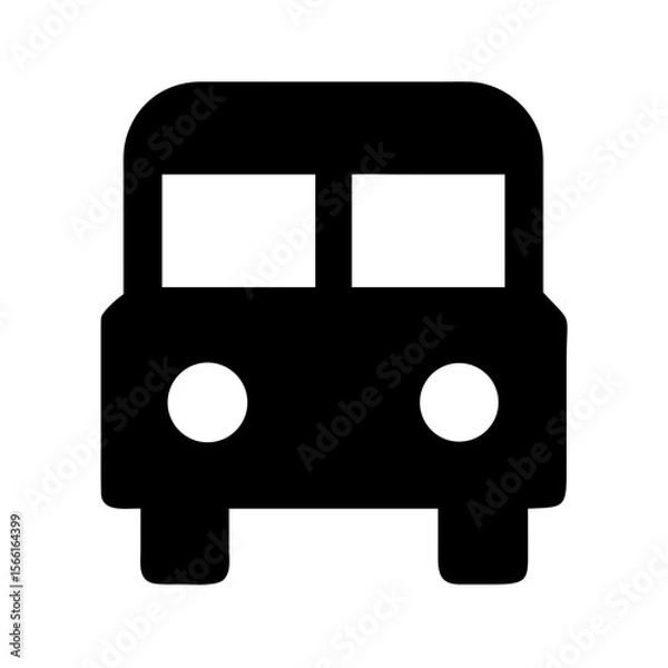 Fototapeta bus vector icon isolated on white