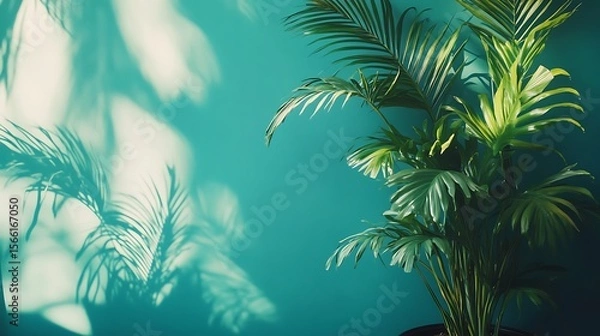 Fototapeta A tropical turquoise gradient background c