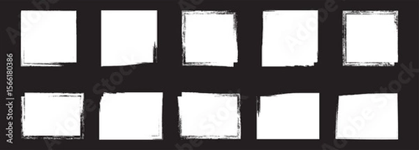 Obraz Grunge squares. Square Grunge Background. Nine grunge stamp. 