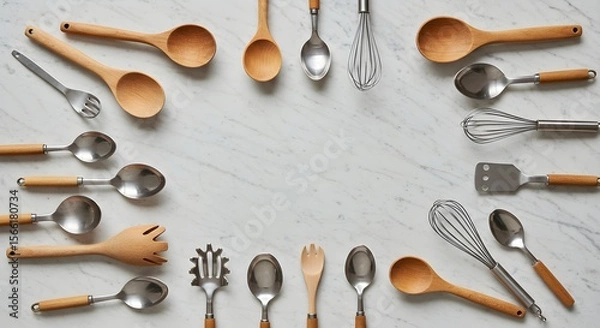 Obraz Kitchen utensils arrangement