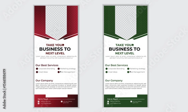 Obraz Vector minimal unique corporate business roll up banner template layout design for print