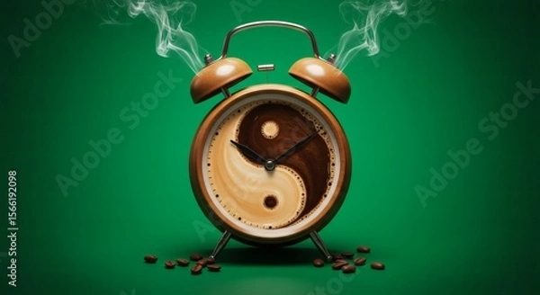 Obraz Yin and Yang Coffee Alarm Clock A Serene Wake-Up Experience