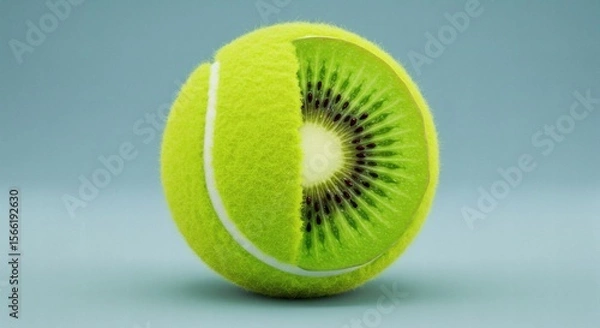 Obraz Creative Tennis Ball Kiwi Fusion A Unique Digital Art Piece