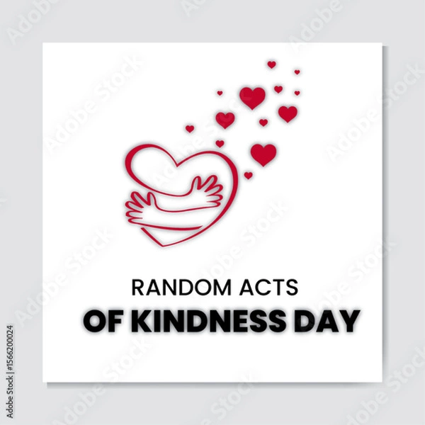 Fototapeta Modern Corporate and Clean Creative Random Acts Of Kindness Day Card Design.
