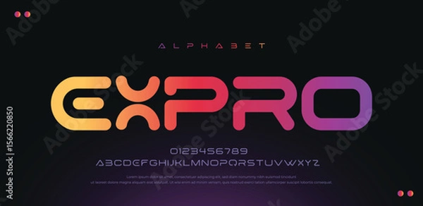 Fototapeta Minimal Modern Logo Alphabet – Sans Serif Urban Typeface for Digital, Fashion, and Tech Branding. vectore illustration Eps 10