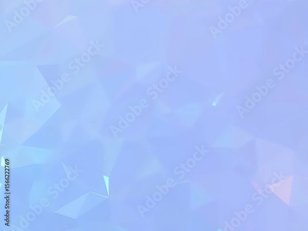 Fototapeta Abstract Pastel Blue Low Poly Geometric Pattern Background Soft Light Triangles Subtle Texture Digital Art