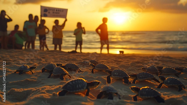 Fototapeta Protecting Our Shell-Bearing Friends on World Turtle Day