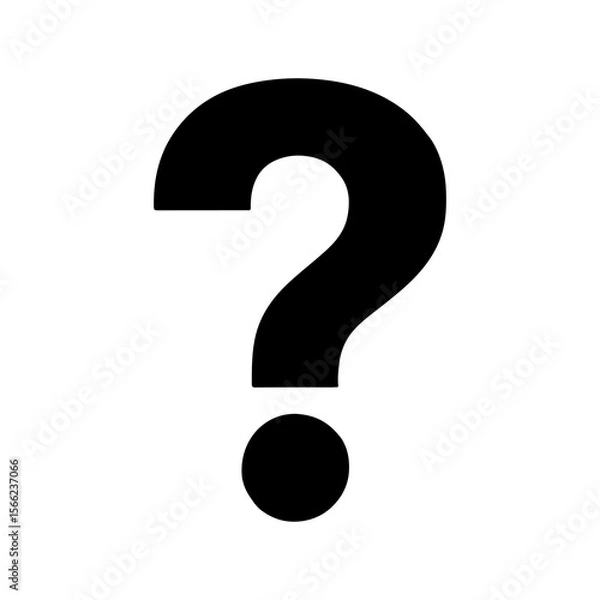 Fototapeta question mark symbol on white background for help and information concepts