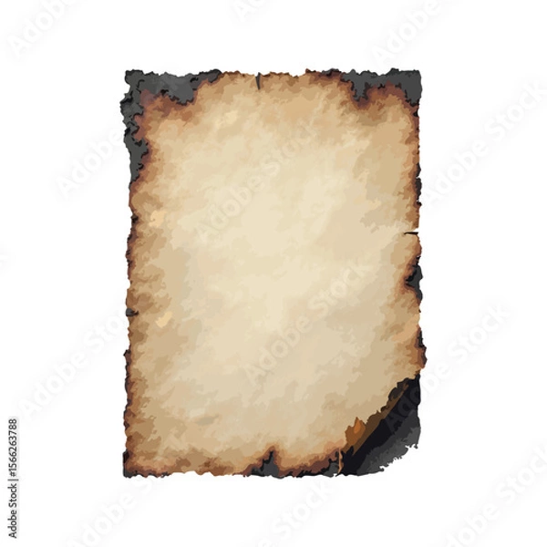 Fototapeta Burn paper vector
