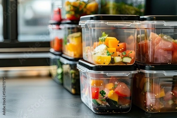 Fototapeta High Resolution Picture of Close Up on Zero Waste Food Containers