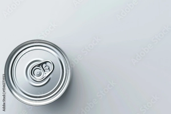 Fototapeta Clear Pixel Image of Top View Food Packaged in Can