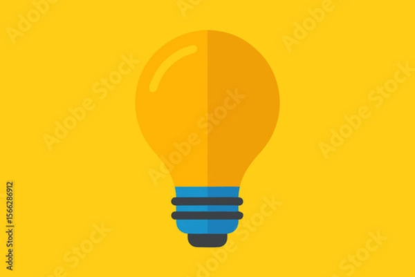 Obraz A Basic Lightbulb Shape For A Simple And Clean Idea Or Energy Themed Icon