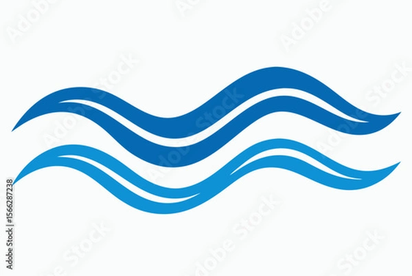 Obraz A Simple And Clean Wave Pattern For A Minimalist And Modern Sea Or Water Themed Art