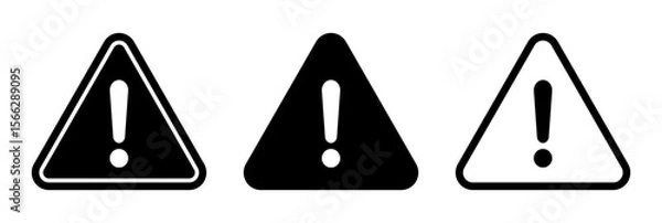 Fototapeta Set of caution, danger and warning signs