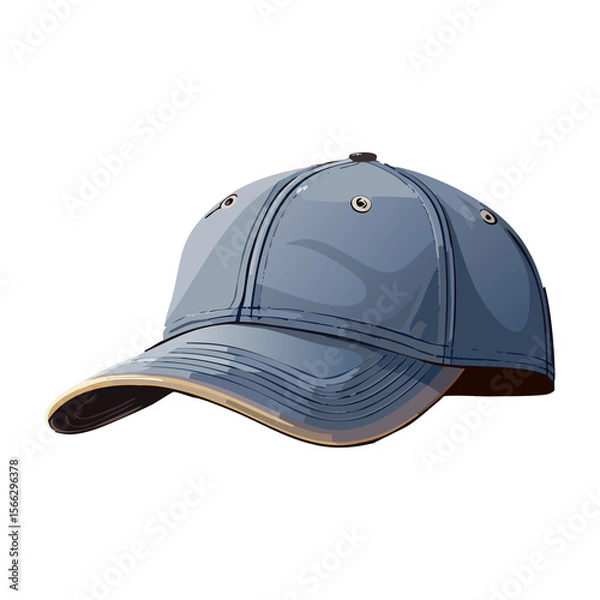 Fototapeta Stylish gray cap with subtle design details suitable for casual outings and outdoor activities in warm weather. PNG image, transparent background